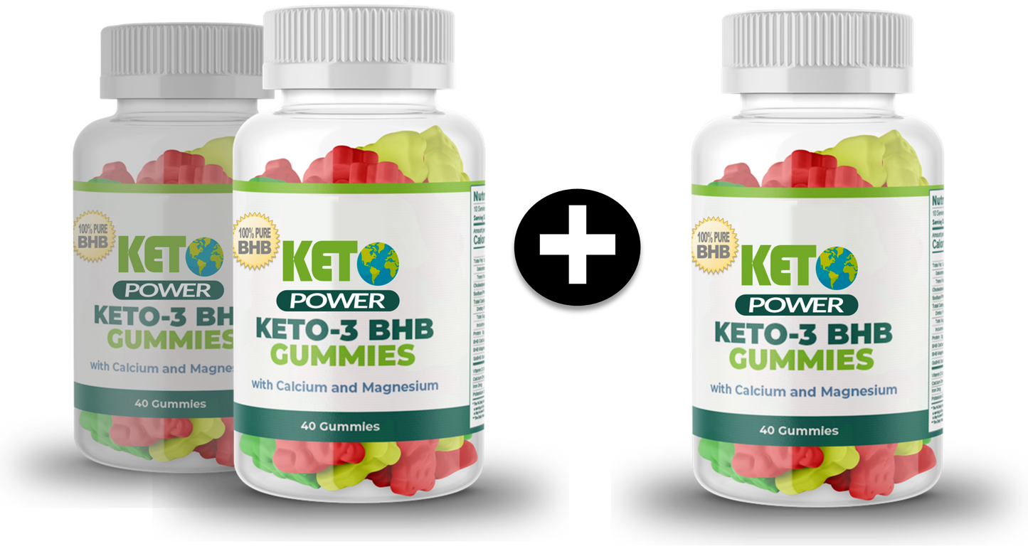 KETO BHB Fat Burning Gummies Bundle - Monthly Subscription 3 Bottles/month